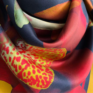 Silk Scarf - Opulent Blooms