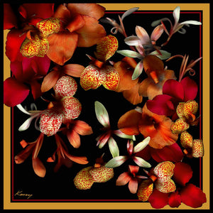 Silk Scarf - Opulent Blooms