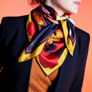 Silk Scarf - Opulent Blooms